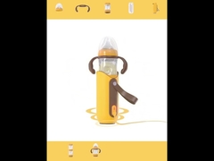 زجاجة رضاعة زجاجية لحديثي الولادة سعة 240 مل 5 في 1 خالية من مادة PVC