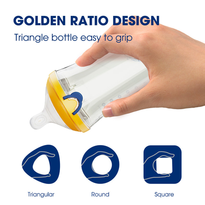 زجاجة رضاعة للأطفال بغطاء قلاب بنقرة واحدة وخالية من مادة BPA وخالية من المغص 180 مل