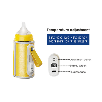 تركيبة حليب الثدي USB المحمولة لتدفئة الزجاجات Pro مجموعة متوسطة التدفق من جلد البولي يوريثان
