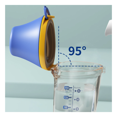 غطاء بلاستيكي قابل للطي سعة 8 أونصة ، زجاجات حليب مضادة للمغص ، خالية من مادة BPA ، 180 مل / 240 مل