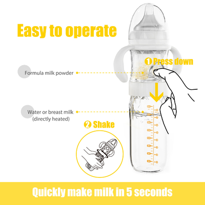 3 في 1 زجاجات رضاعة ذاتية الخلط للأطفال متعددة الوظائف مضادة للمغص وخالية من مادة BPA