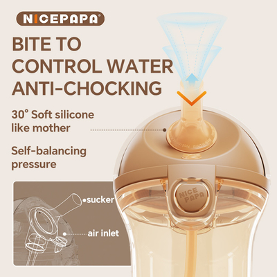 غطاء مُنزلق PPSU Sippy Cup طبيعي وضعية الطفل هدية مضادة للخنق BPA خالية من العض مقاوم للمياه Sippy kids Baby Love