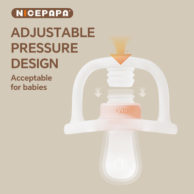NICEPAPA COMPANION مصاصة خالية من BPA ضغط الهواء ضبط الذاتي 6 أشهر مع صندوق تخزين مصاصة