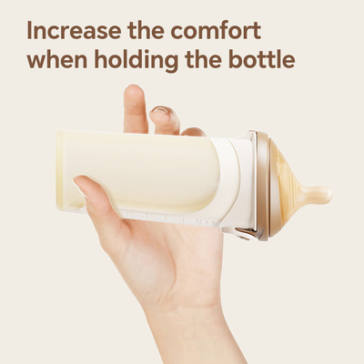 NICEPAPA FLIP-CAP الصلبة الخالية من BPA الصف الغذائي سليكون زجاجة الطفل المكعب المقياس سهلة القبض (ثقب عبر M)